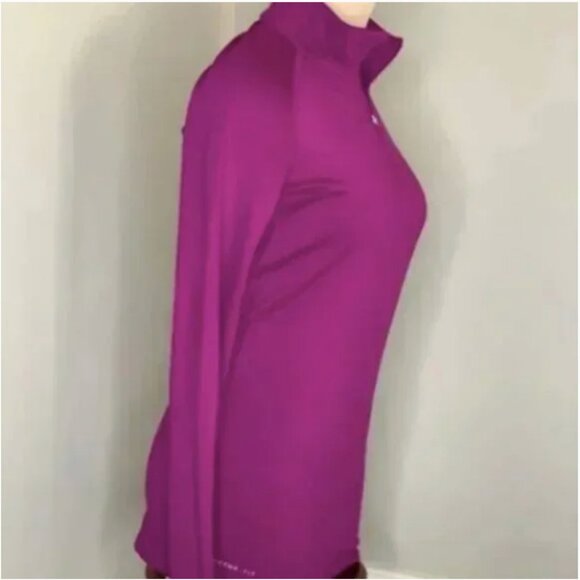 Nike Pro Combat Fuchsia Colored Therma-Fit and Dri Fit Pullover Size S - Picture 4 of 9